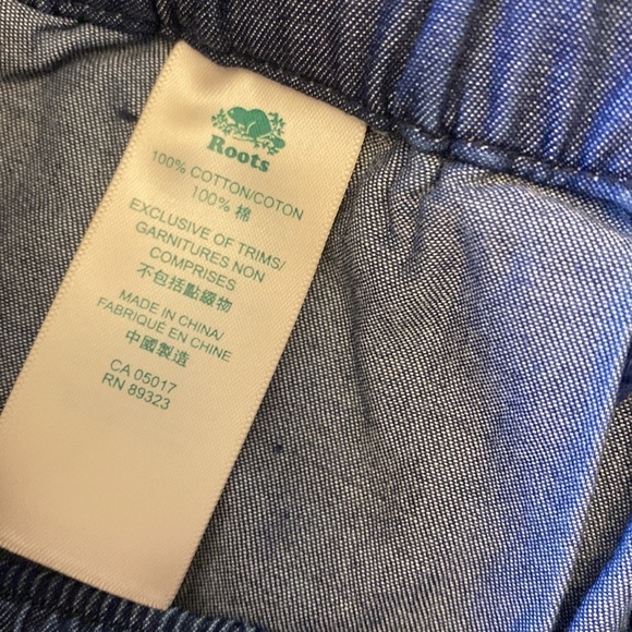 Roots Canada chambray mini skirt elastic‎ waist size S - Picture 5 of 5